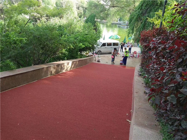 酒泉彩色路面施工